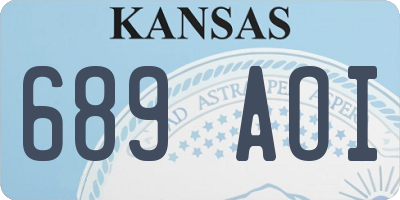 KS license plate 689AOI