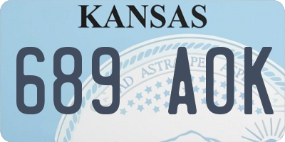 KS license plate 689AOK