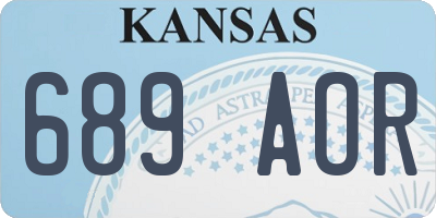 KS license plate 689AOR