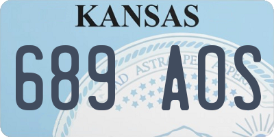KS license plate 689AOS
