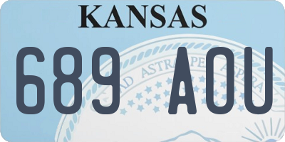 KS license plate 689AOU