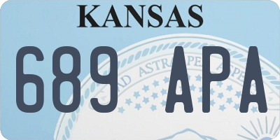 KS license plate 689APA
