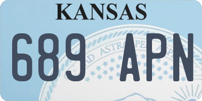 KS license plate 689APN