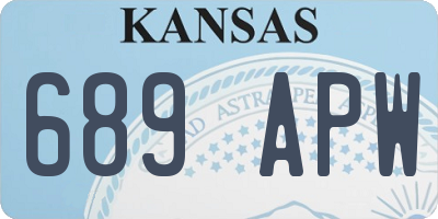 KS license plate 689APW