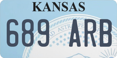 KS license plate 689ARB