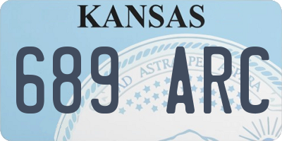 KS license plate 689ARC