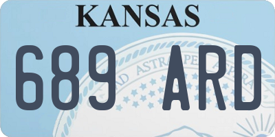 KS license plate 689ARD