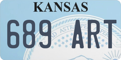 KS license plate 689ART