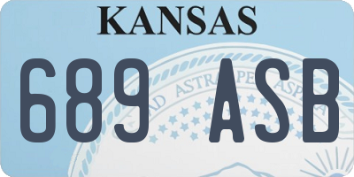 KS license plate 689ASB