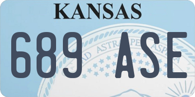 KS license plate 689ASE