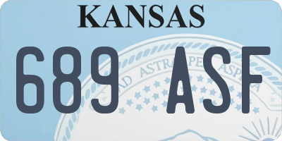 KS license plate 689ASF