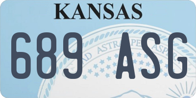KS license plate 689ASG
