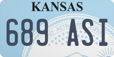 KS license plate 689ASI