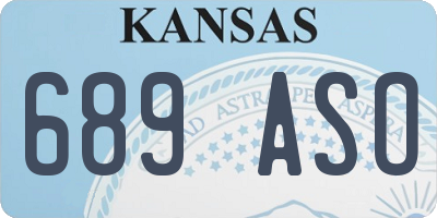 KS license plate 689ASO