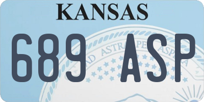KS license plate 689ASP