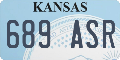 KS license plate 689ASR