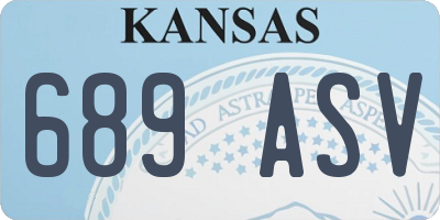 KS license plate 689ASV