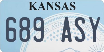 KS license plate 689ASY