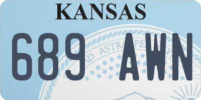 KS license plate 689AWN