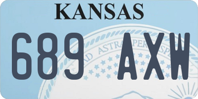 KS license plate 689AXW