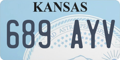 KS license plate 689AYV