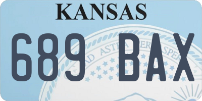 KS license plate 689BAX