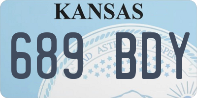 KS license plate 689BDY