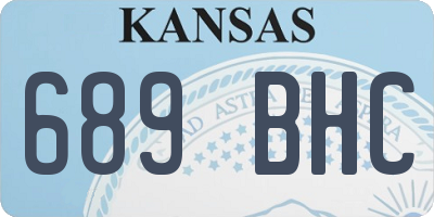 KS license plate 689BHC