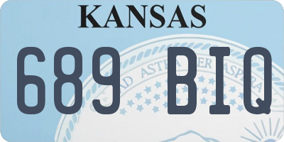 KS license plate 689BIQ