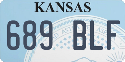 KS license plate 689BLF