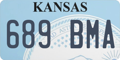 KS license plate 689BMA