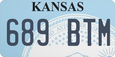 KS license plate 689BTM