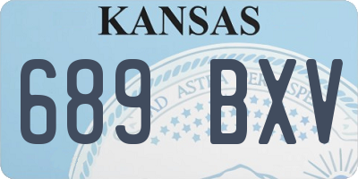 KS license plate 689BXV