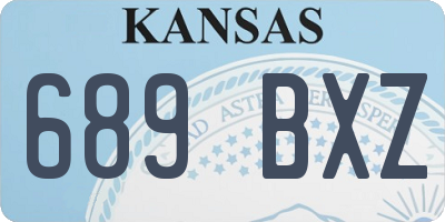 KS license plate 689BXZ