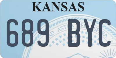 KS license plate 689BYC