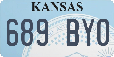 KS license plate 689BYO