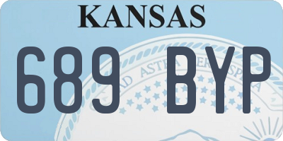 KS license plate 689BYP