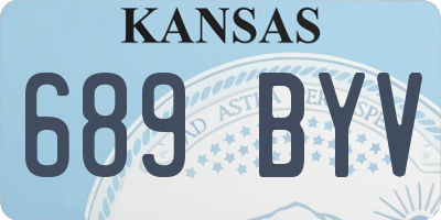 KS license plate 689BYV