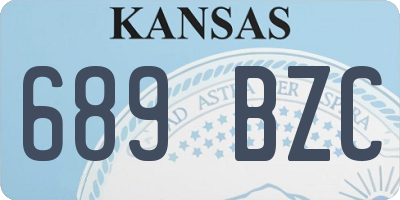 KS license plate 689BZC