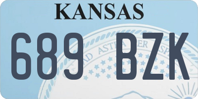 KS license plate 689BZK