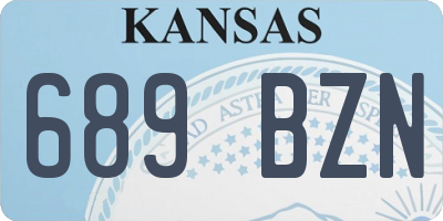 KS license plate 689BZN