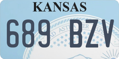 KS license plate 689BZV