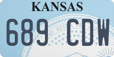 KS license plate 689CDW