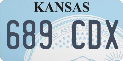 KS license plate 689CDX