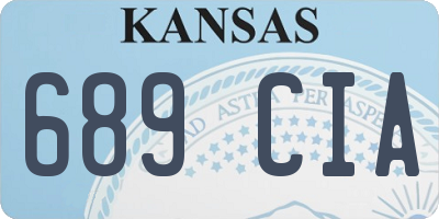 KS license plate 689CIA