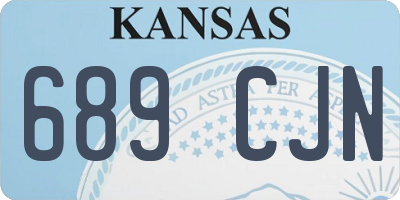 KS license plate 689CJN