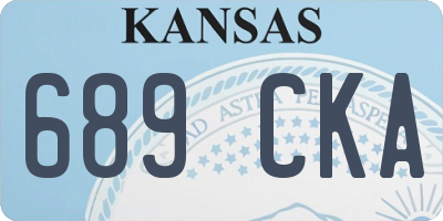 KS license plate 689CKA