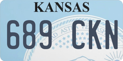 KS license plate 689CKN
