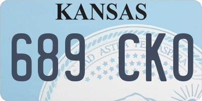 KS license plate 689CKO