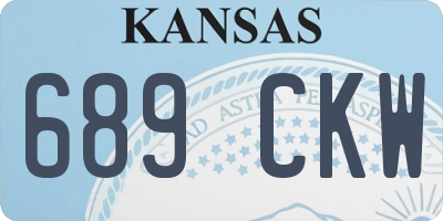 KS license plate 689CKW